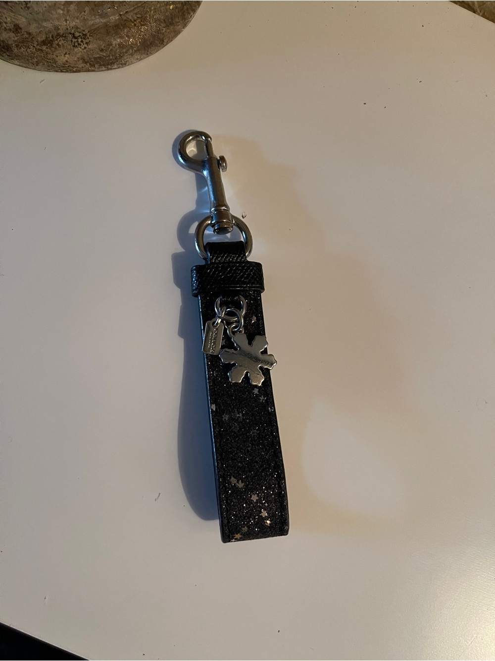 Coach Metallic Pewter Snowflake Brooch Charm